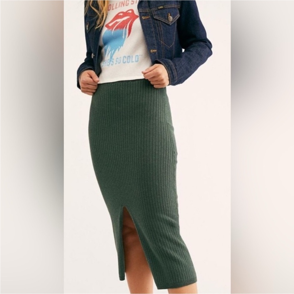 Free People Skyline Midi Skirt size M
